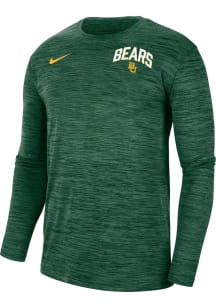 Nike Baylor Bears Green Velocity Team Issue Long Sleeve T-Shirt