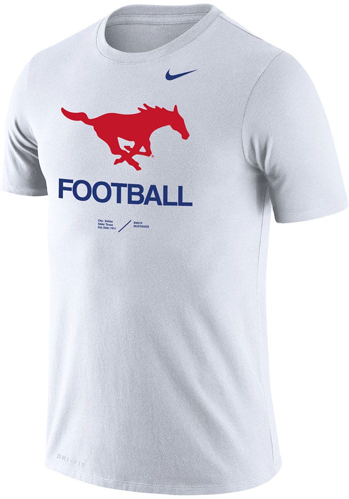 Nike SMU Mustangs Blue Dri-FIT Slogan Short Sleeve T Shirt