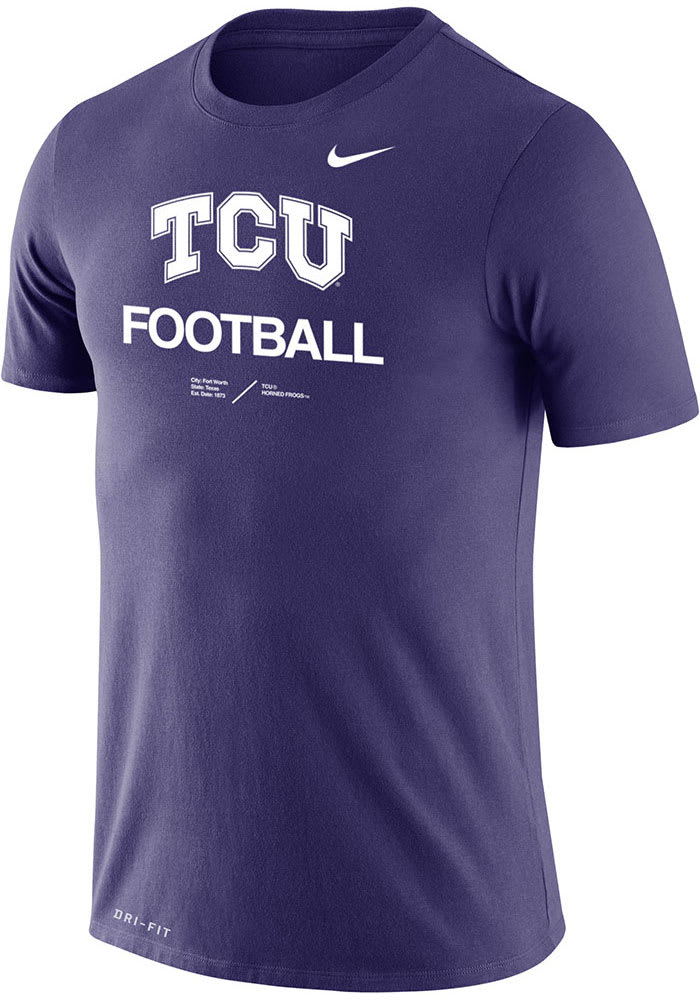 Nike TCU Horned Frogs Purple Legend Football Locker Room Short Sleeve T Shirt