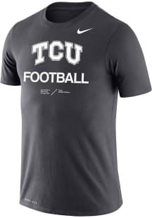 Nike TCU Horned Frogs Grey Legend Football Locker Room Short Sleeve T Shirt
