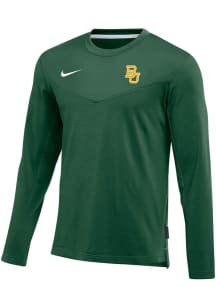 Nike Baylor Bears Mens Green Coach Long Sleeve Sweatshirt