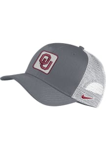 Nike Oklahoma Sooners C99 Trucker Adjustable Hat - Grey