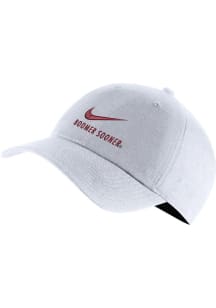 Nike Oklahoma Sooners H86 Swoosh Adjustable Hat - White