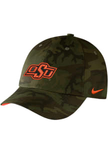 Nike Oklahoma State Cowboys H86 Washed Camo Adjustable Hat - Green
