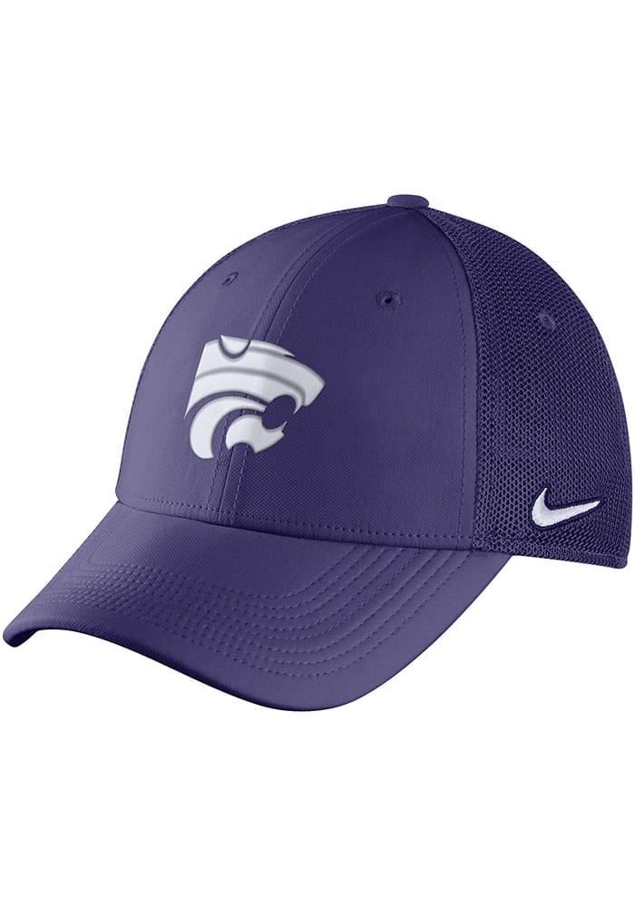 Nike K-State Wildcats Mens Purple Dry L91 Mesh Swoosh Flex Hat