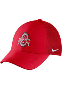 Nike Ohio State Buckeyes Mens Red Dry L91 Mesh Swoosh Flex Hat