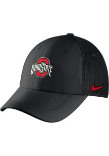 Nike Ohio State Buckeyes Mens Black Dry L91 Mesh Swoosh Flex Hat