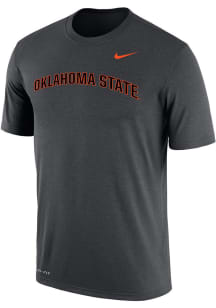 Nike Oklahoma State Cowboys Grey DriFIT Arch Name Short Sleeve T Shirt