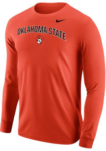 Nike Oklahoma State Cowboys Orange Core Pete Arch Mascot Long Sleeve T Shirt