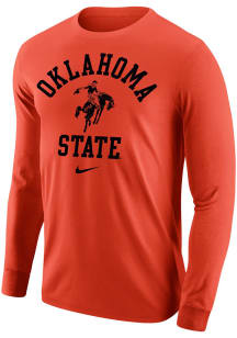 Nike Oklahoma State Cowboys Orange Core Number One Pete Long Sleeve T Shirt