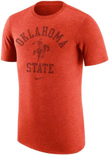 Nike Oklahoma State Cowboys Orange Triblend Number One Vault Short Sleeve Fashion T Shirt