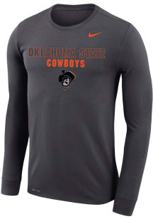 Nike Oklahoma State Cowboys Grey DriFIT Legend Phatnom Pete Long Sleeve T-Shirt