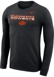 Nike Oklahoma State Cowboys Black DriFIT Legend Pistol Pete Logo Long Sleeve T-Shirt