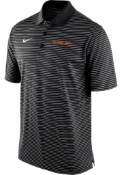 Nike Oklahoma State Cowboys Mens Black Stadium Stripe Short Sleeve Polo