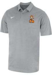 Nike Oklahoma State Cowboys Mens Grey Heather Vault Logo Short Sleeve Polo