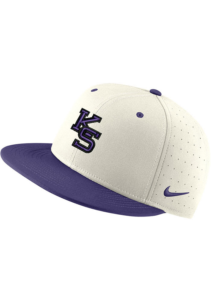 Nike K-State Wildcats Mens Tan Aero True On-Field Baseball Fitted Hat