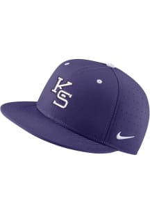 Nike K-State Wildcats Mens Purple Aero True On-Field Baseball Fitted Hat