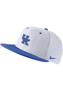 Nike Kentucky Wildcats Mens White Aero True On-Field Baseball Fitted Hat