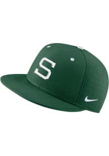 Nike Michigan State Spartans Mens Green Aero True On-Field Baseball Fitted Hat