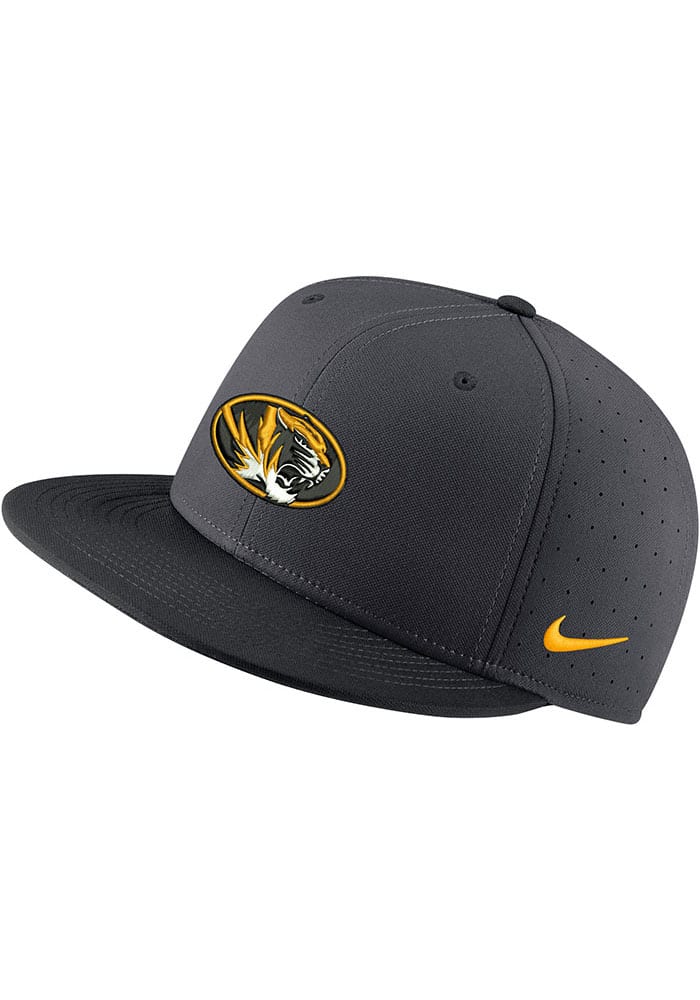 Missouri Tigers Aero True On-Field Baseball Grey Nike Fitted Hat