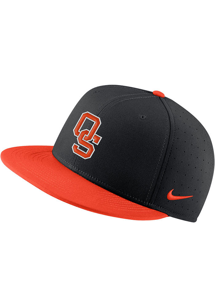 Nike Men's Oklahoma State Cowboys Black Aero True Baseball Fitted