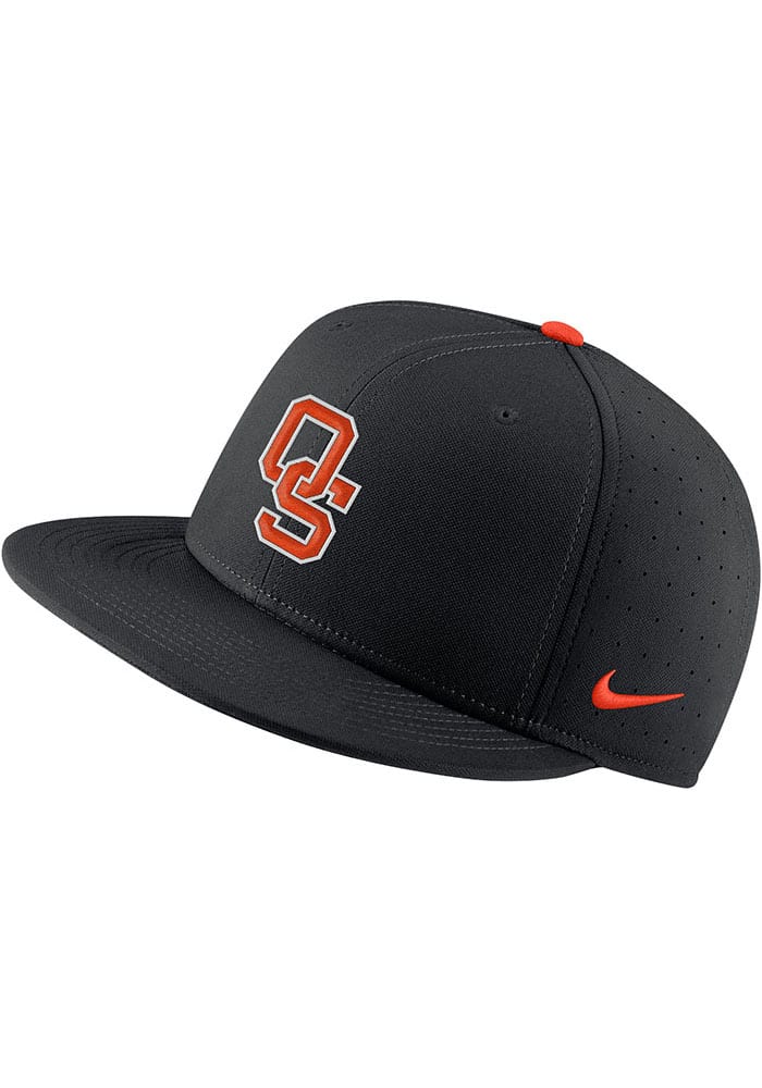 Oklahoma State Cowboys Nike Aero True Baseball Performance Fitted Hat -  Black