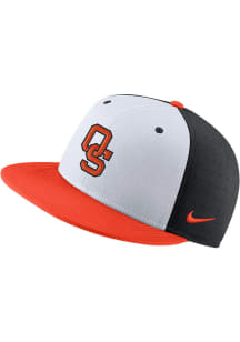 Nike Oklahoma State Cowboys Mens White Aero True On-Field Baseball Fitted Hat