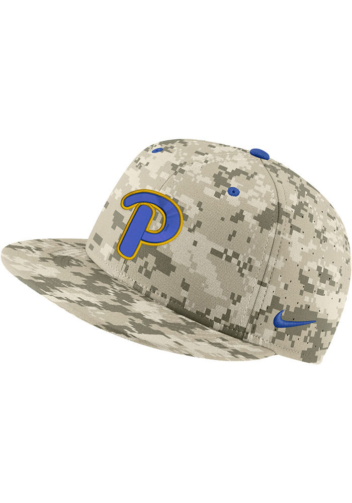 Men's Nike Camo Pitt Panthers Aero True Baseball Performance Fitted Hat