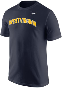 Nike West Virginia Mountaineers Navy Blue Arch Name Short Sleeve T Shirt