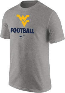 Nike West Virginia Mountaineers Grey Football Short Sleeve T Shirt