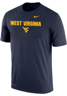Nike West Virginia Mountaineers Navy Blue DriFit Short Sleeve T Shirt