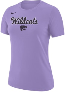 Nike K-State Wildcats Womens Lavender Wildcats Script Short Sleeve T-Shirt