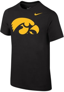 Youth Iowa Hawkeyes Black Nike Primary Short Sleeve T-Shirt