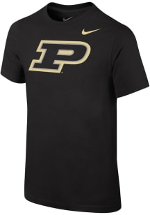 Youth Purdue Boilermakers Black Nike Primary Short Sleeve T-Shirt