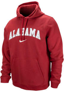 Nike Alabama Crimson Tide Mens Crimson Arched School Name Long Sleeve Hoodie
