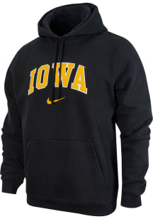 Nike Iowa Hawkeyes Mens Black Arched School Name Long Sleeve Hoodie