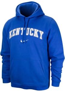 Nike Kentucky Wildcats Mens Blue Arched School Name Long Sleeve Hoodie