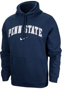 Nike Penn State Nittany Lions Mens Navy Blue Arched School Name Long Sleeve Hoodie