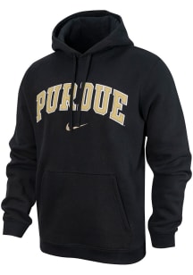 Mens Purdue Boilermakers Black Nike Arched School Name Hooded Sweatshirt