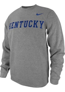 Nike Kentucky Wildcats Mens Black School Wordmark Long Sleeve Crew Sweatshirt