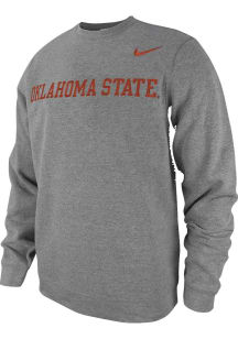 Nike Oklahoma State Cowboys Mens Black School Wordmark Long Sleeve Crew Sweatshirt