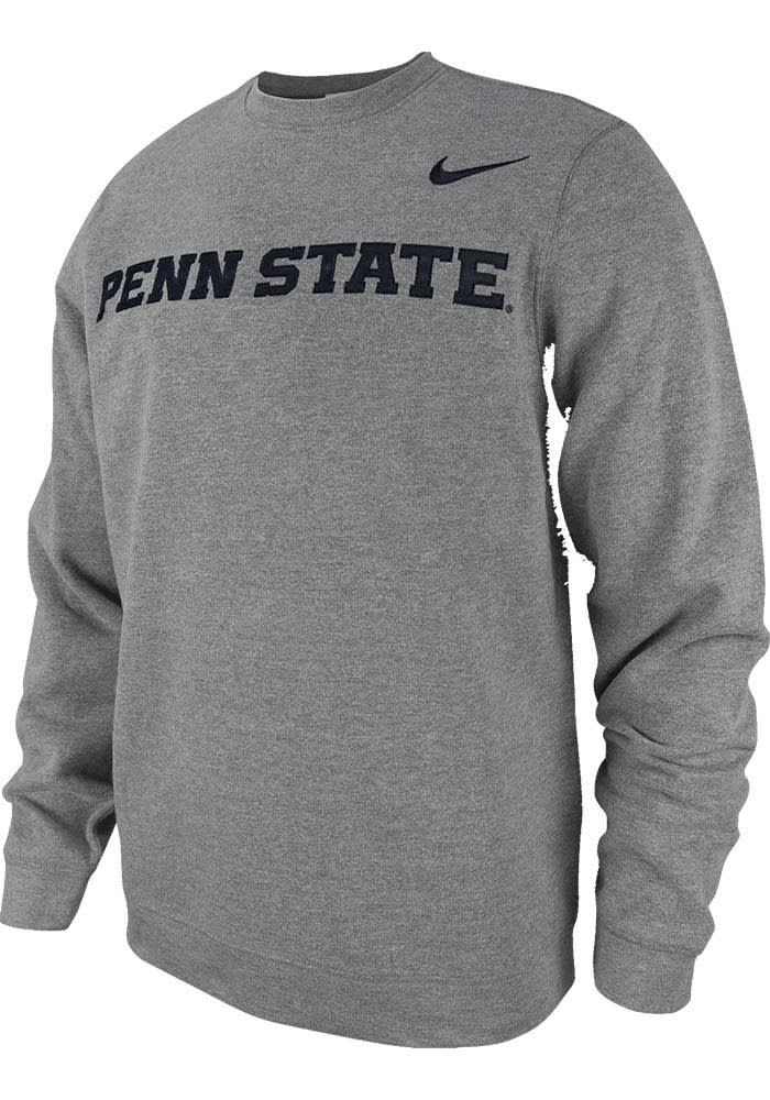 Nike Penn State Nittany Lions School Wordmark Crew Sweatshirt - Black