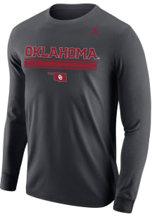 Nike Oklahoma Sooners Grey Alternate Football Long Sleeve T Shirt