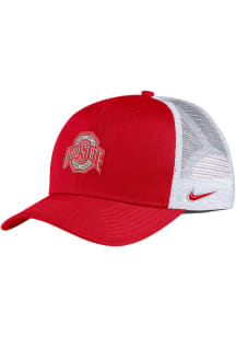 Nike Ohio State Buckeyes Rubberized Aero Meshback Adjustable Hat - Red