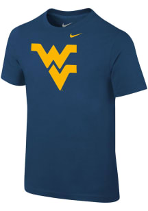 Nike West Virginia Mountaineers Boys Navy Blue Primary Logo Short Sleeve T-Shirt