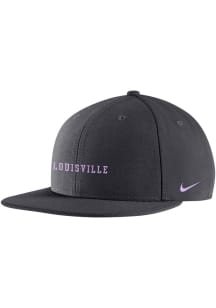 Nike Racing Louisville Grey Nike Pro Flatbill Mens Snapback Hat