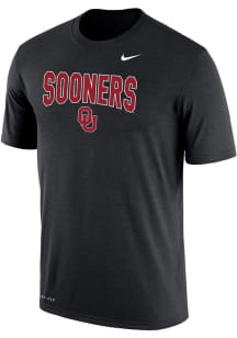 Nike Oklahoma Sooners Black Arch Mascot Short Sleeve T Shirt