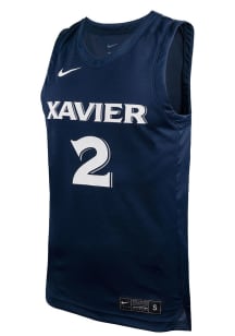 Nike Xavier Musketeers Navy Blue Replica Jersey