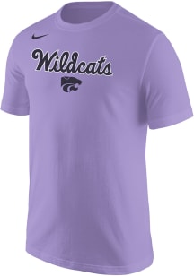 Nike K-State Wildcats Lavender Script Powercat Core Short Sleeve T Shirt