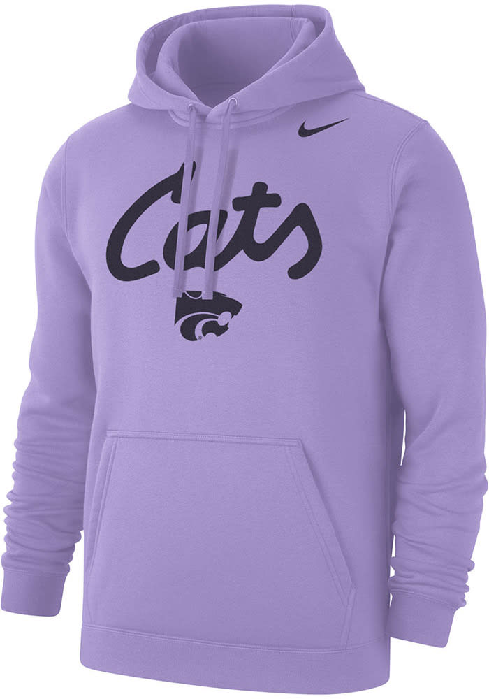 Nike K-State Wildcats Script Club Fleece Hoodie - Lavender